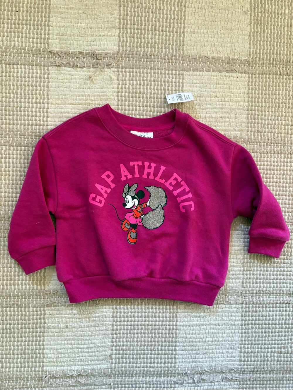 NWT babyGap × Disney Relaxed Graphic Sweatshirt Minnie Mouse baby toddler 12-18